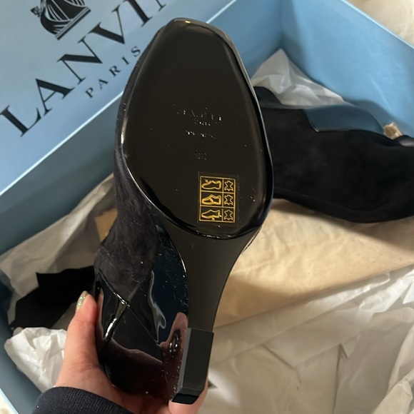 Lanvin Suede Wedge Ankle Boots NIB US Size 6 - Picture 9 of 10